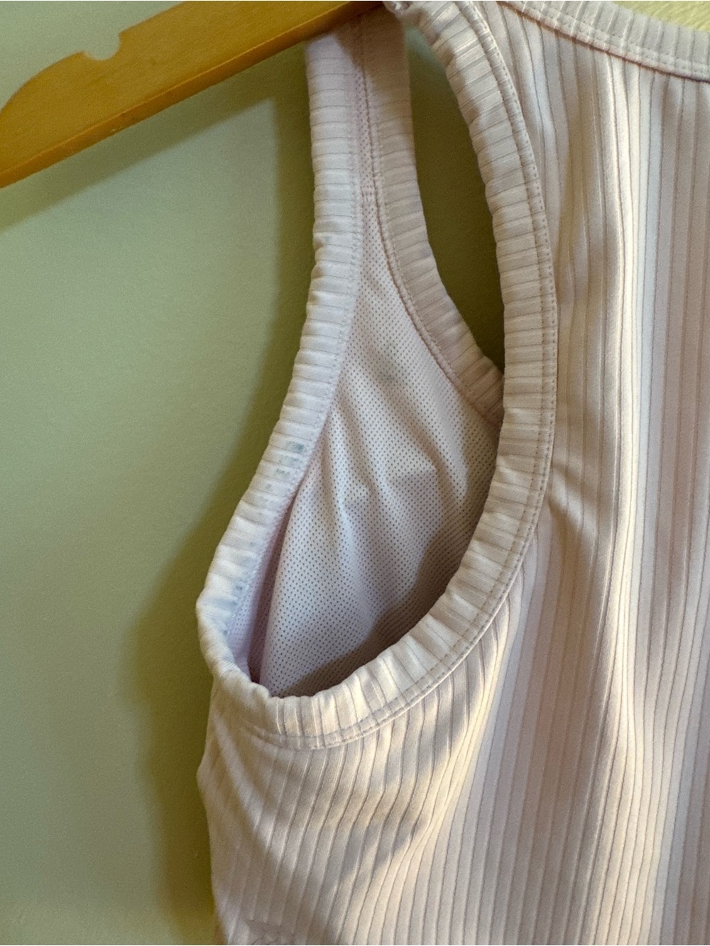 NWT Light Pink Women's Light Support Rib Racerback Longline Sports Bra - Picture 9 of 12